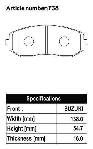 ACRE アクレ ブレーキパッド ライトスポーツ 前後セット エスクード TDA4W H20.6～H29.4 2.4L_画像2