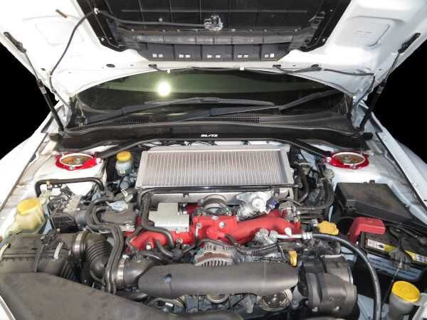 BLITZ ブリッツ ストラットタワーバー レッド フロント用 インプレッサ GVB H22.7～ EJ20 4WD_画像3