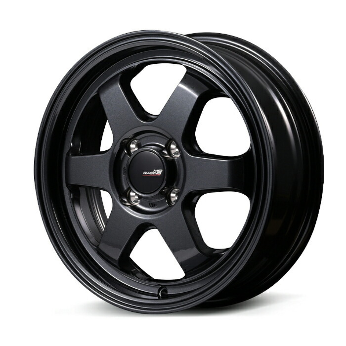 MID Racing R06 アルミホイール1本 15x7.0J 4H PCD100 +35 (アールゼロロク クリスタルブラック)_画像1
