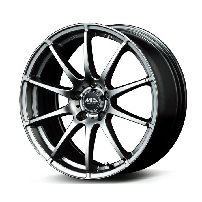 MID WHEELS STAG アルミホイール1本 15x6.0J 5H PCD114.3 +45 (スタッグ メタリックグレイ (L-MODEL))_画像1