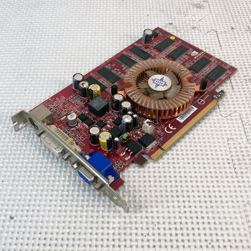 中古グラフィックカード 表示確認済 Win95～Win8 LINUX ★ MSI NVIDA GeForce 6600 DDR 256MB 128bit VGA/DVI/VIDEO #4605-K