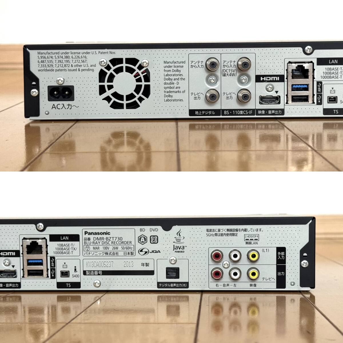 【HDD:2TB?10TB 新品TOSHIBA制HDD換裝済】★Panasonic DMR-BZT730 3番組同時(shí)録畫★《純正リモコン付き》★