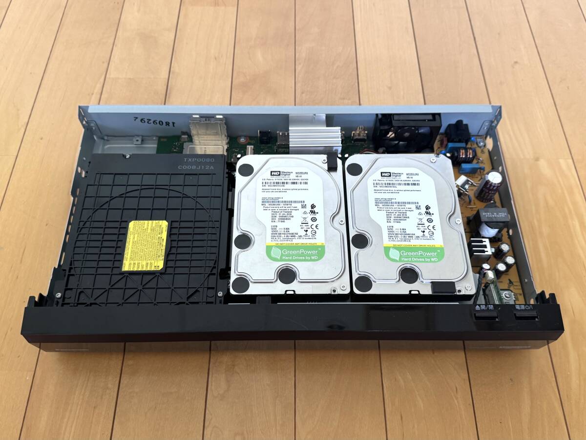 【HDD容量:4TB WD制HDD交換済】★Panasonic DIGA DMR-UX4050(DMR-UBX4050) 3番組同時(shí)録畫(huà)＆全録機(jī)★無(wú)線純正リモコン付き★2018年制★