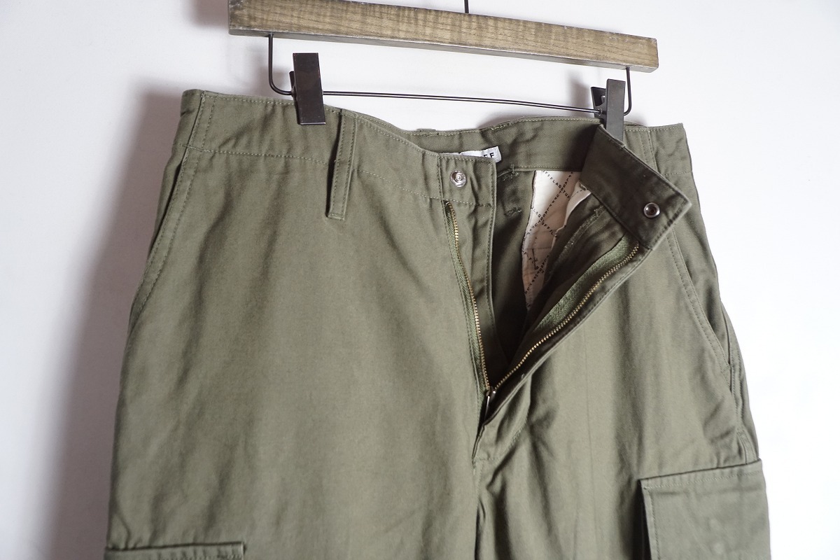 美品 正規 21AW FLAGSTUFF フラグスタフ EURO MIL PANTS ユーロ ミル ミリタリー カーゴ パンツ 21AW-FS-46 カーキ M 本物 128P★2_画像2