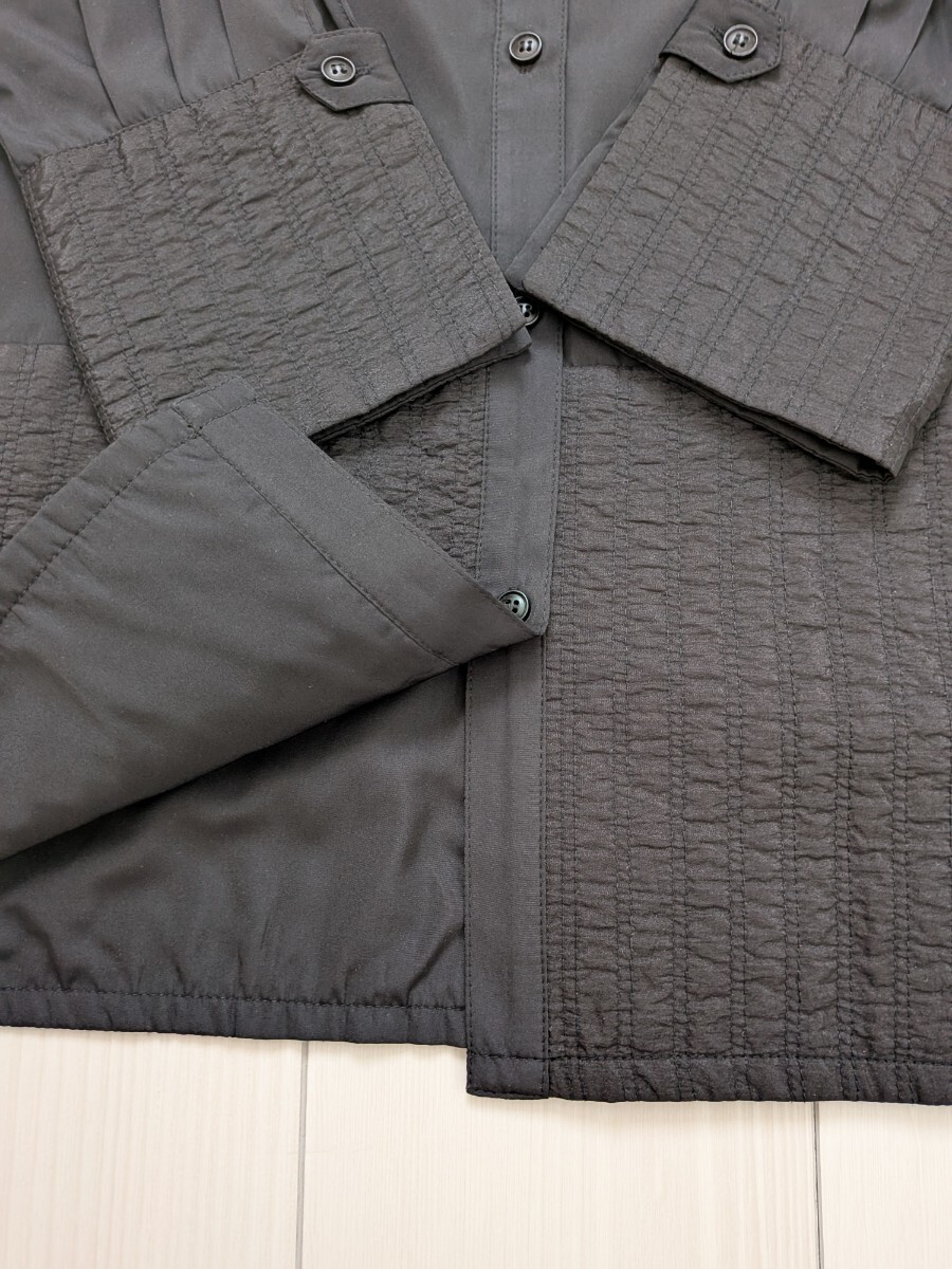 定価2万 スミスタイル キルティング 切替 シャツ イアパピヨネ 長袖 黒 定価2万 スミスタイル キルティング 切替 シャツ イアパピヨネ
