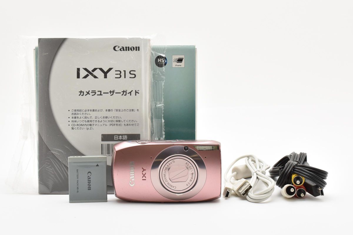 ★美品★キヤノン CANON IXY 31S PC1584 ピンク 《元箱付屬》★ LL177#5073
