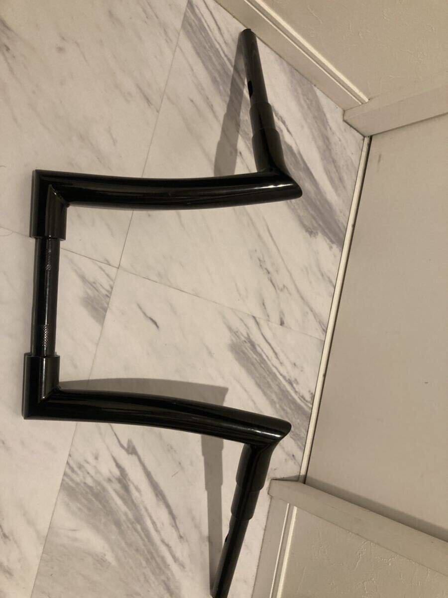 送料込み　ハーレー　 12インチ　ハンドル　エイプ　バガー　ソフテイル ダイナ　スポーツスター　ロードグライド　1.5インチ　ブラック_画像3