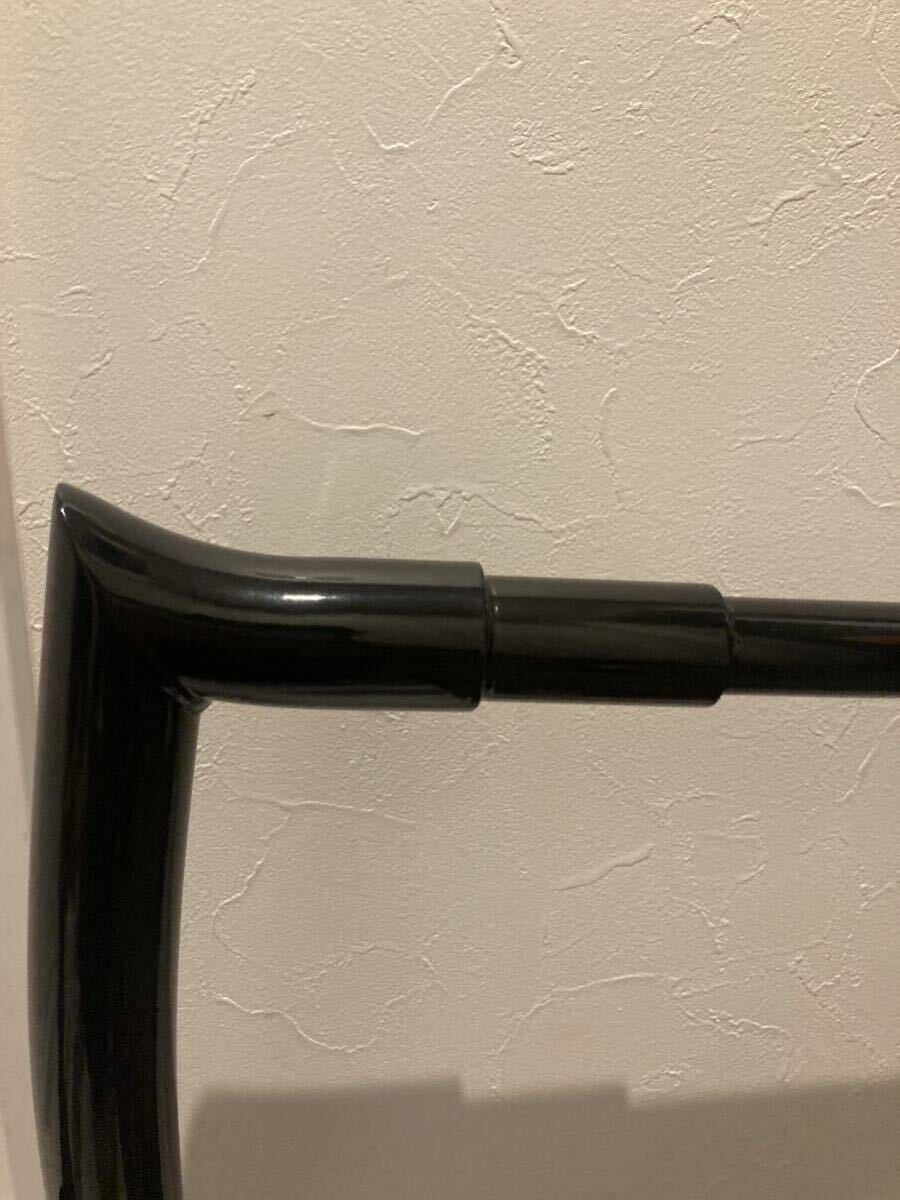 送料込み　ハーレー　 12インチ　ハンドル　エイプ　バガー　ソフテイル ダイナ　スポーツスター　ロードグライド　1.5インチ　ブラック_画像4