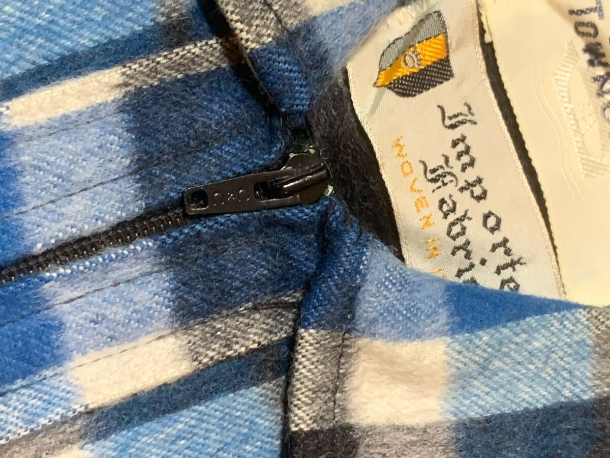 50’s60’s ビンテージ デッドストック フランネルシャツ PENNY’S TOWNCRAFT ハーフジップ オンブレ ネルシャツ_画像7