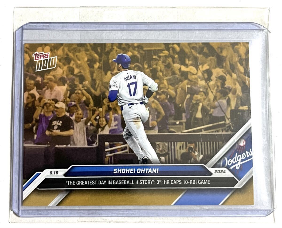大谷翔平 3HRボーナスカード topps 非売品50-50達成試合 大谷翔平】2024 Topps now ボーナスカード ゴールド 3HR 50/50