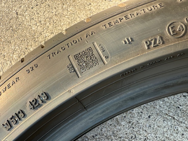 【BMW承認】315/35R21 111Y PIRELLI ピレリ PZERO Pゼロ PZ4 BMW承認 ★ RFT ランフラット 19年製 BMW X6 X5 中古品2本（F）_画像10