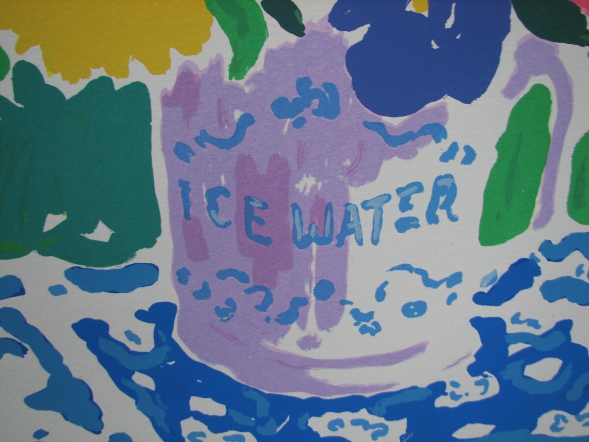 ジョン・ボッツ「花」シルクスクリーン,シートのみ,額なし,ラスト１ ジョン・ボッツ「花」シルクスクリーン,シートのみ,額なし