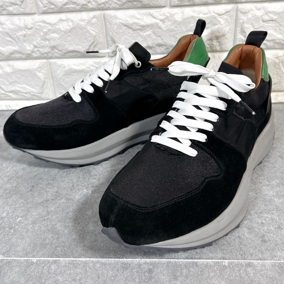 【試着程度】EARLE アール Multi seven sneakers マルチセブン スニーカー ダッドシューズ vibramソール ビブラム 黒 ブラック 44_画像1