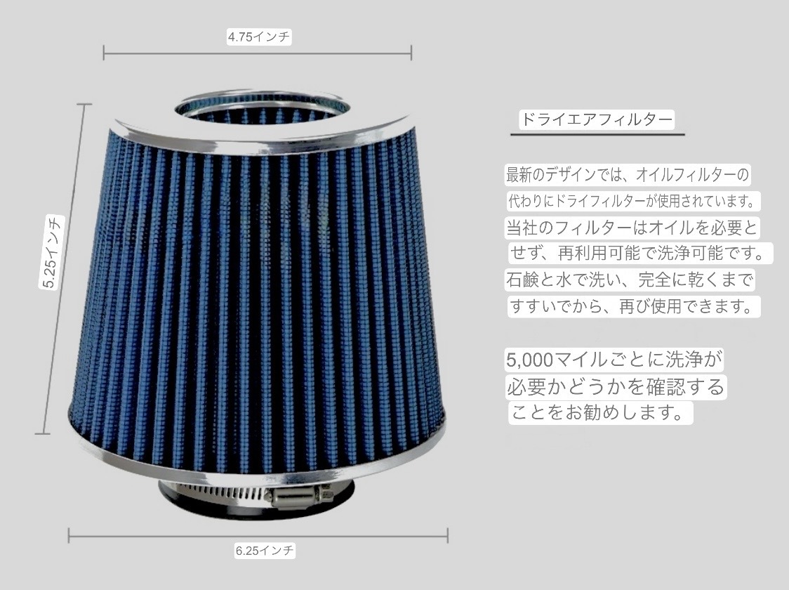 【即納/ブルー/青】96-99y C/K シルバラード シエラ タホ ユーコン サバーバン エスカレード デナリ エアー インテーク エアクリーナー_画像2