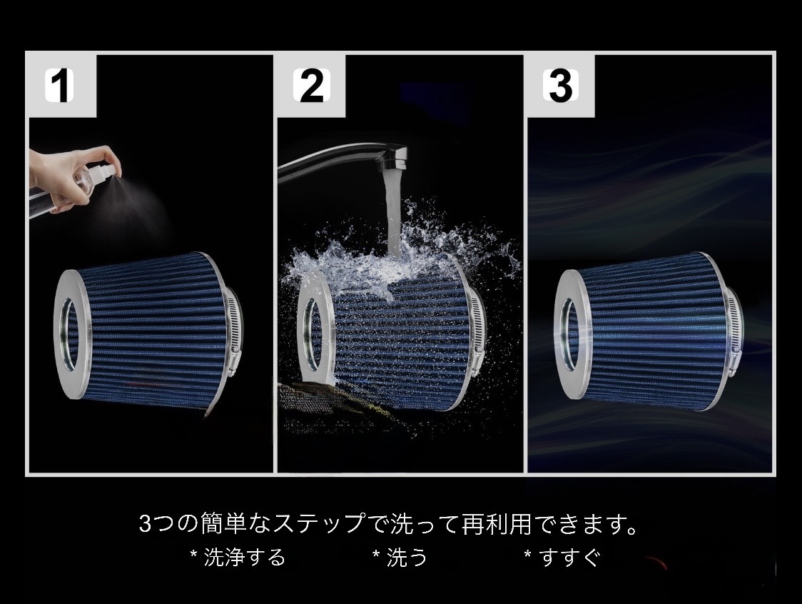 【即納/ブルー/青】96-99y C/K シルバラード シエラ タホ ユーコン サバーバン エスカレード デナリ エアー インテーク エアクリーナー_画像7