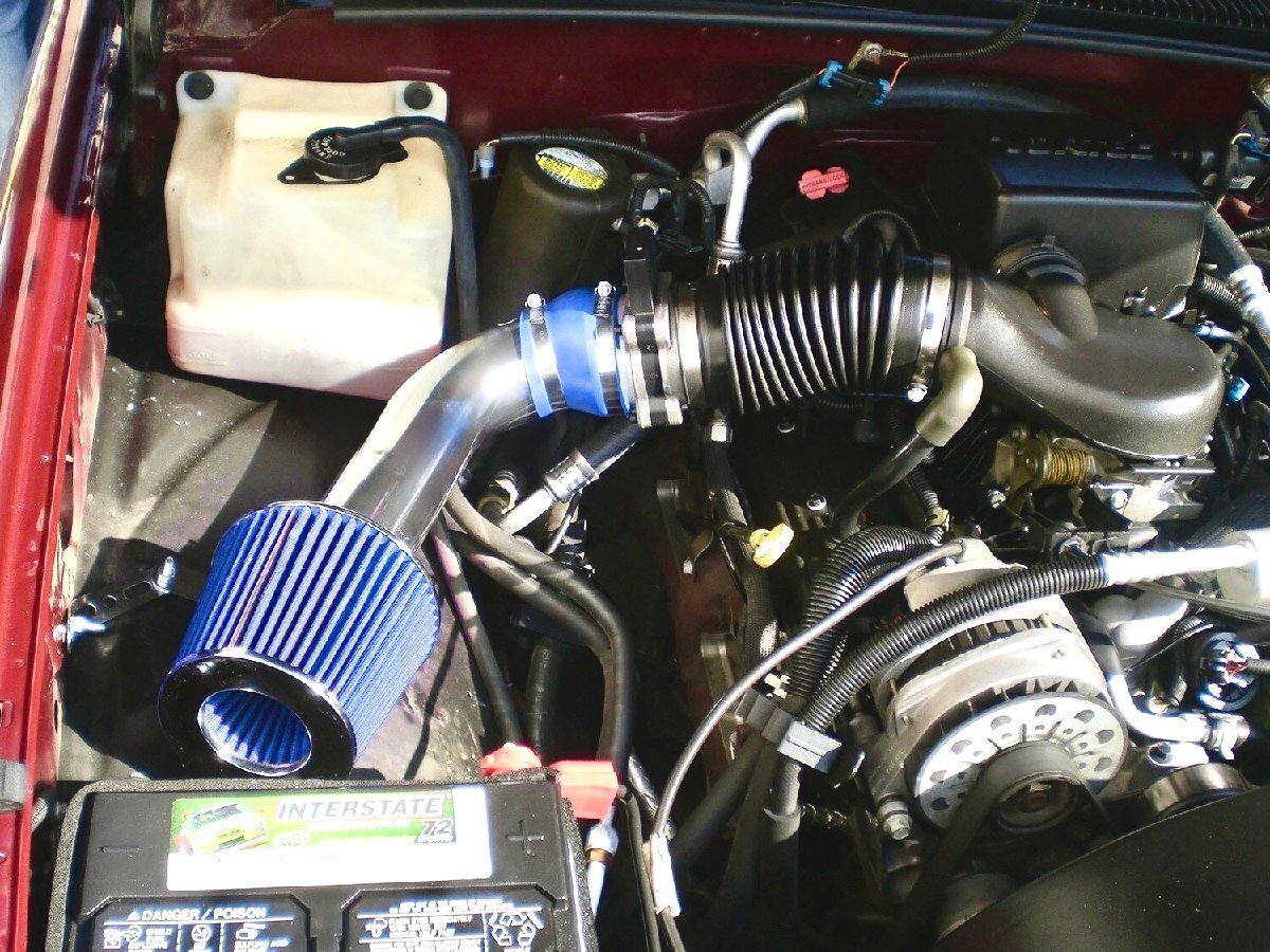 【即納/ブルー/青】96-99y C/K シルバラード シエラ タホ ユーコン サバーバン エスカレード デナリ エアー インテーク エアクリーナー_画像8