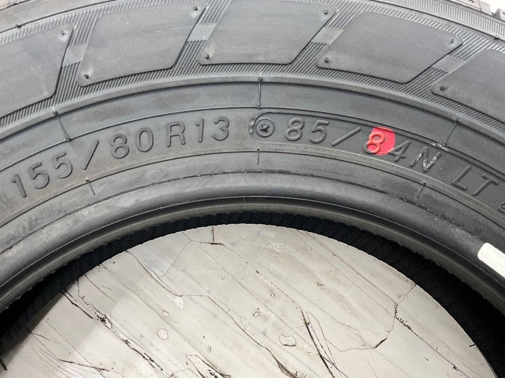 新品タイヤ 1本のみ 155/80R13 85/84N LT ヨコハマ BLUEARTH-VAN RY55 夏 サマー 155/80/13 カルディナバン b12718_画像4