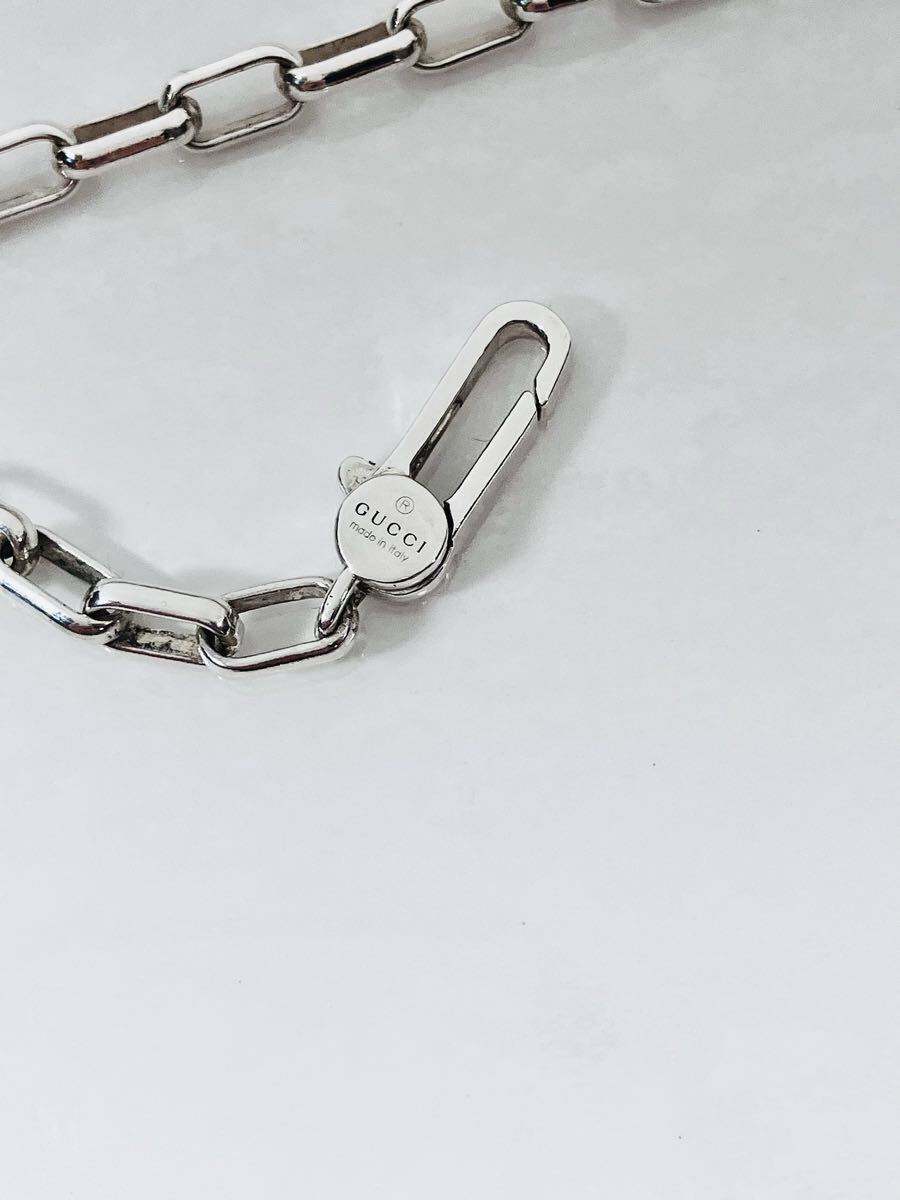 超美品 送無】GUCCI レクタングル チェーン ネックレス 男女兼用