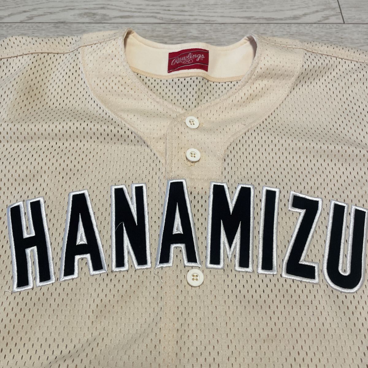 平塚HANAMIZU Rawlings ベースボールシャツ サイズO_画像7