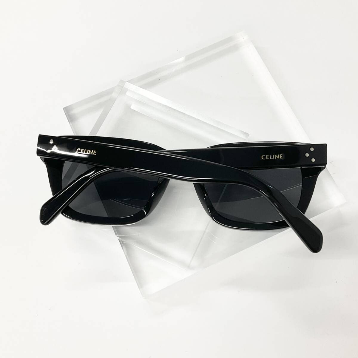 M12873 セリーヌ サングラス ロゴ アイウェア ブラック_画像3