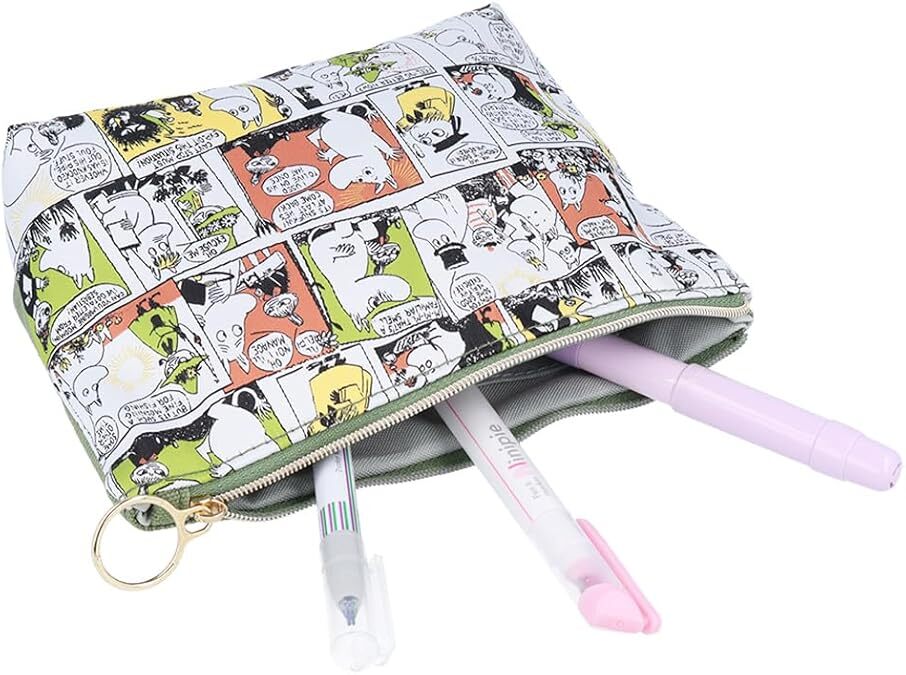 ムーミン レピア織 ポーチ (コミック グリーン) 小物入れ コスメポーチ _画像4