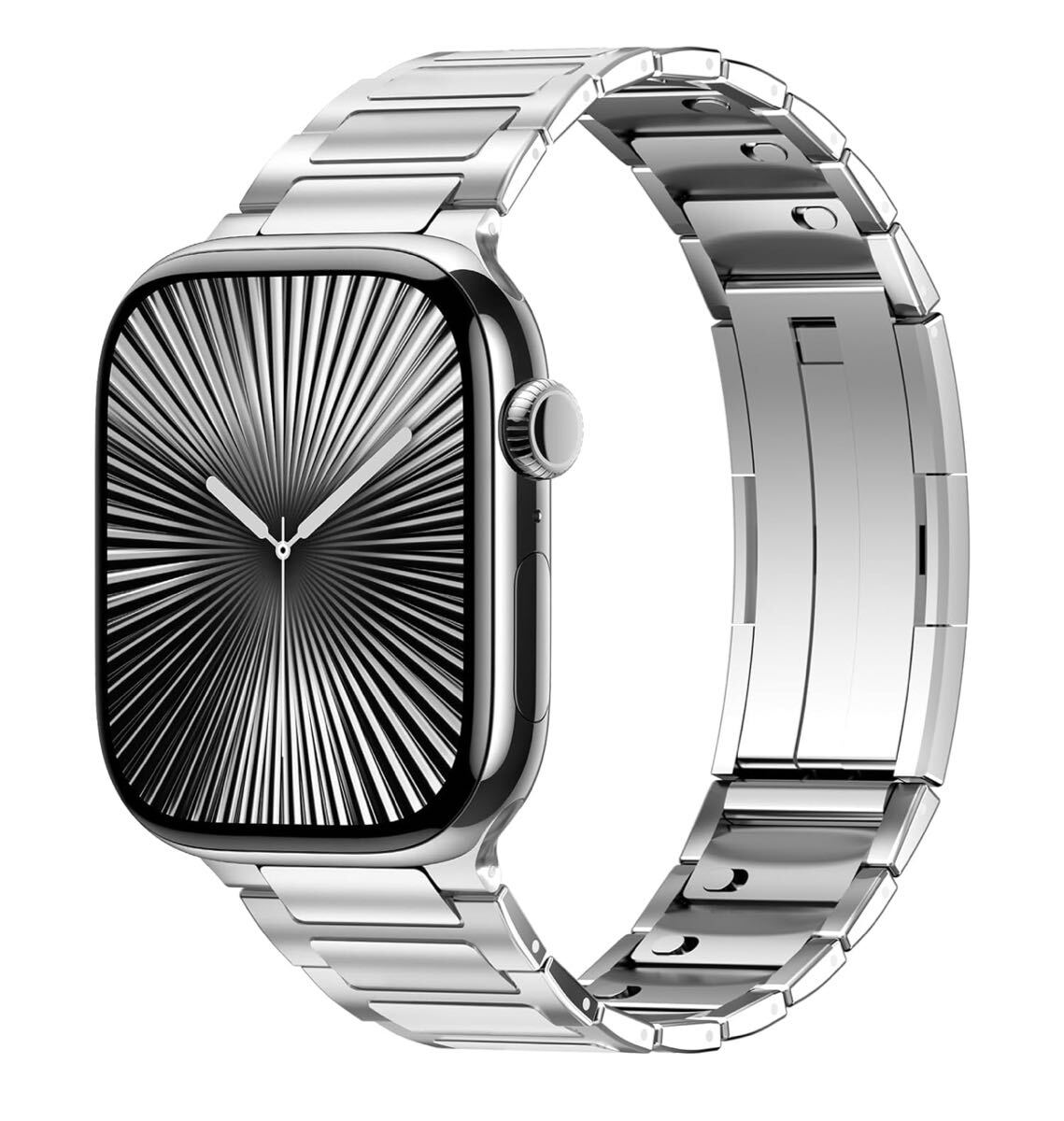 708t1802☆ コンパチブルApple Watch バンドステンレス42mm 41mm 40mm 38mm工具不要の長さ調整対応