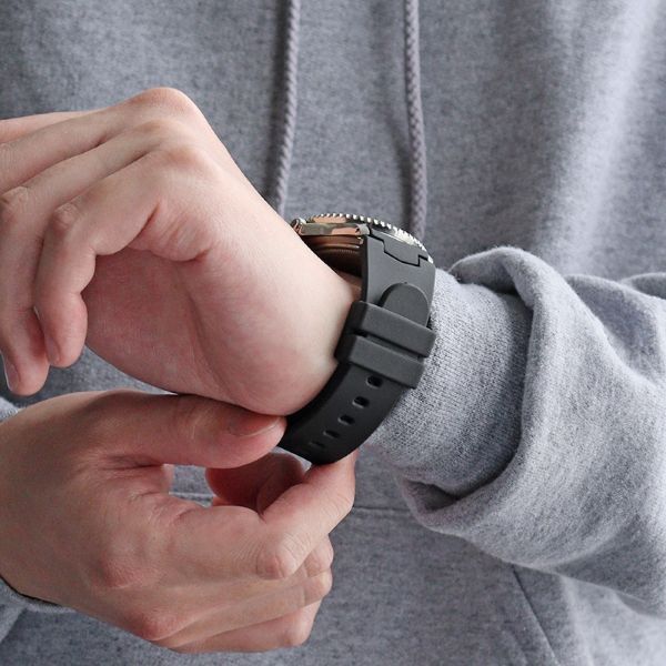 BAMBI バンビ 時計バンド ウレタン アーミーグリーン BGE710OS 20mm 21mm 22mm 24mm 送料無料_画像6