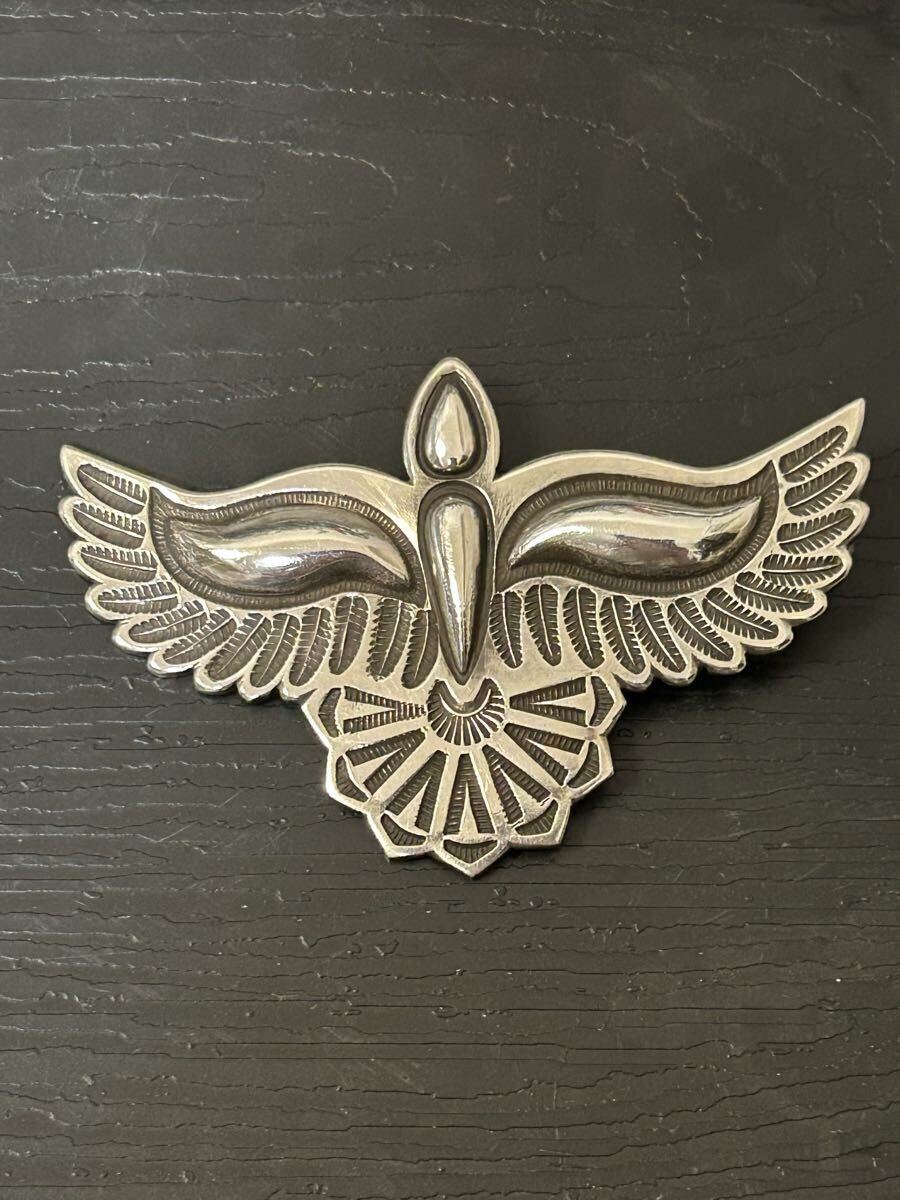 【希少/極美品】EdisonSandySmith エディソンサンディスミス ナバホ 横向きラージ イーグル ペンダントトップ sterling刻印有 navajo
