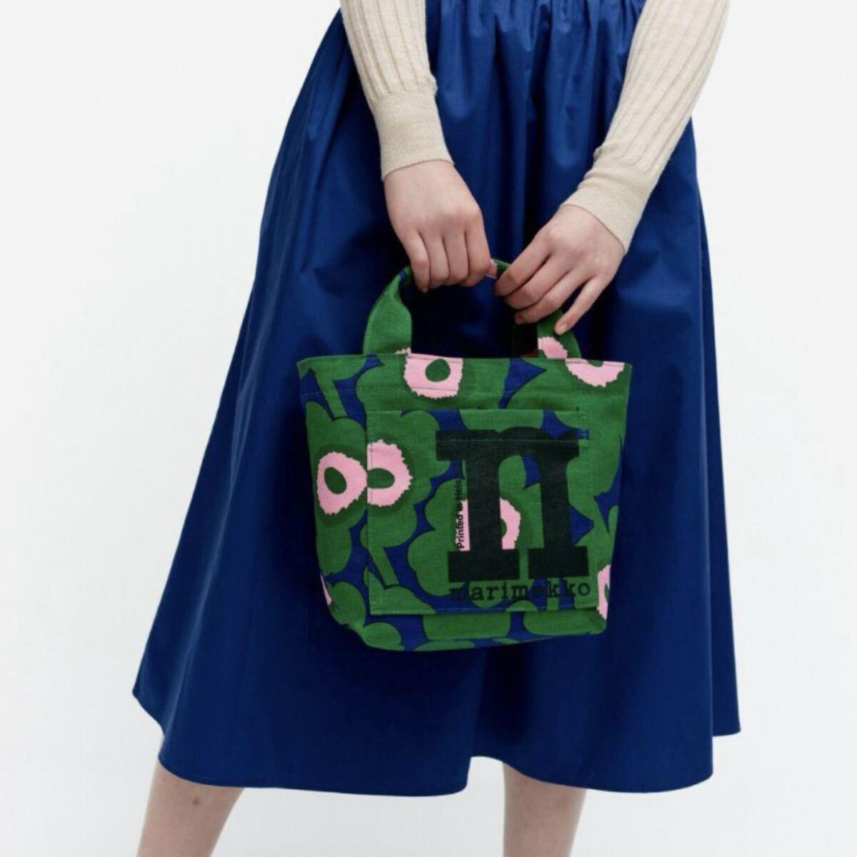 国内正規品 新品 マリメッコ Mono Mini Tote ウニッコ グリーン marimekko Mono Mini Tote Unikko マリメッコ モノミニトート