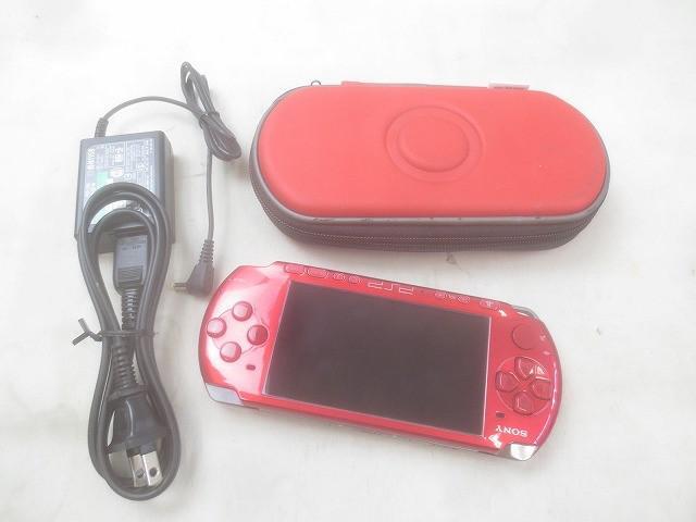 【同梱可】品 ゲーム PSP 本体 PSP3000 ラディアントレッド 動作品 4GB メモリースティック 充電器付き