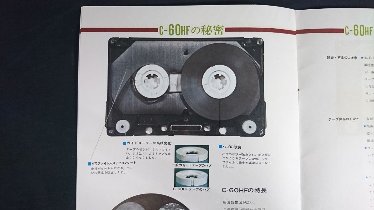 『SONY(ソニー) Hi-FIDELITY(Hi-Fi) CASSETTE(カセットテープ)C-60 HF カタログ』1970年頃/ソニー株式会社/世界初 HI-FI カセットテープ_画像7