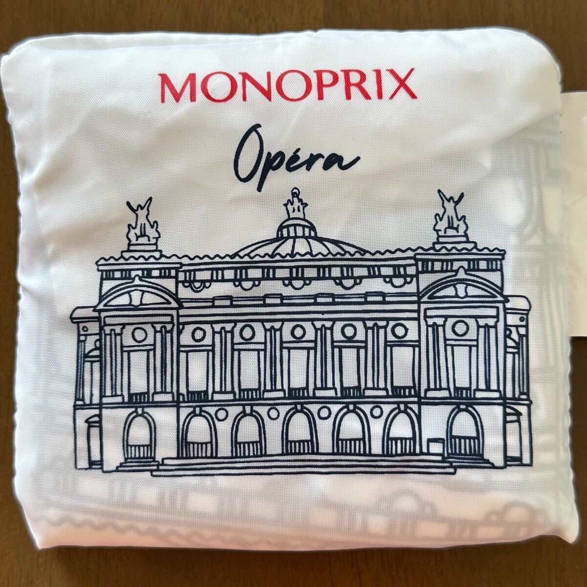 フランス MONOPRIX モノプリ エコバッグ オペラ座 トートバッグ 折り畳み ヨーロッパ 海外スーパー ショッピングバッグ 手提げ パリ 新品_画像1
