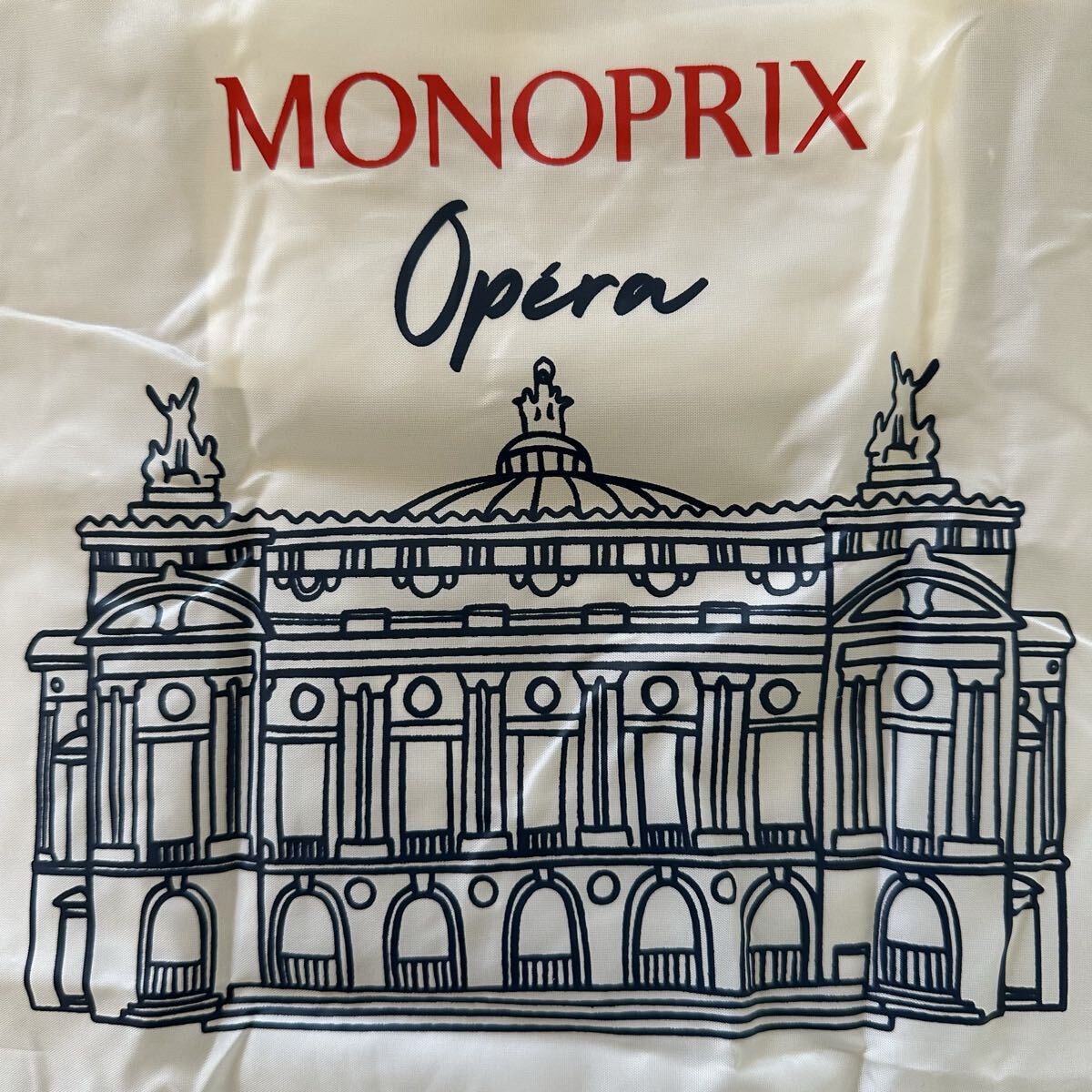 フランス MONOPRIX モノプリ エコバッグ オペラ座 トートバッグ 折り畳み ヨーロッパ 海外スーパー ショッピングバッグ 手提げ パリ 新品_画像10