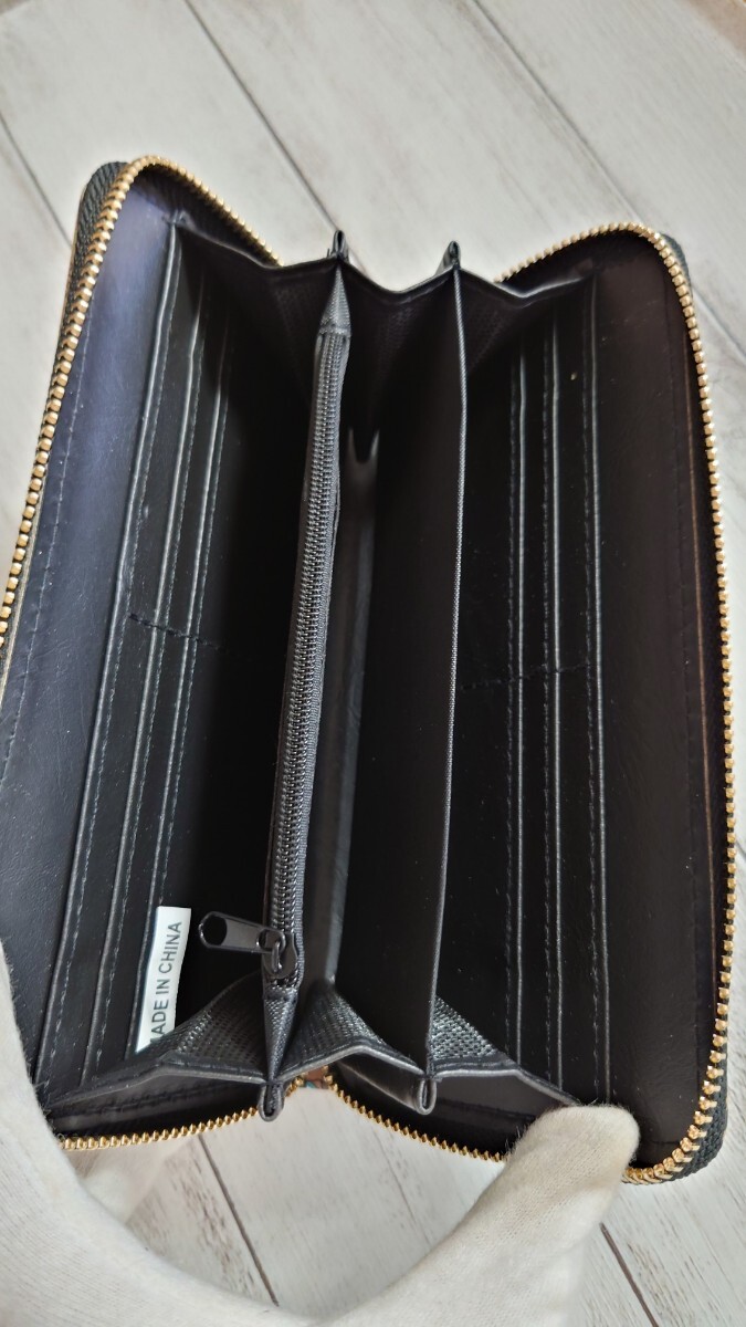 名画 長財布 クリムト 接吻 男女兼用 ラウンドファスナー 財布 アート_画像5