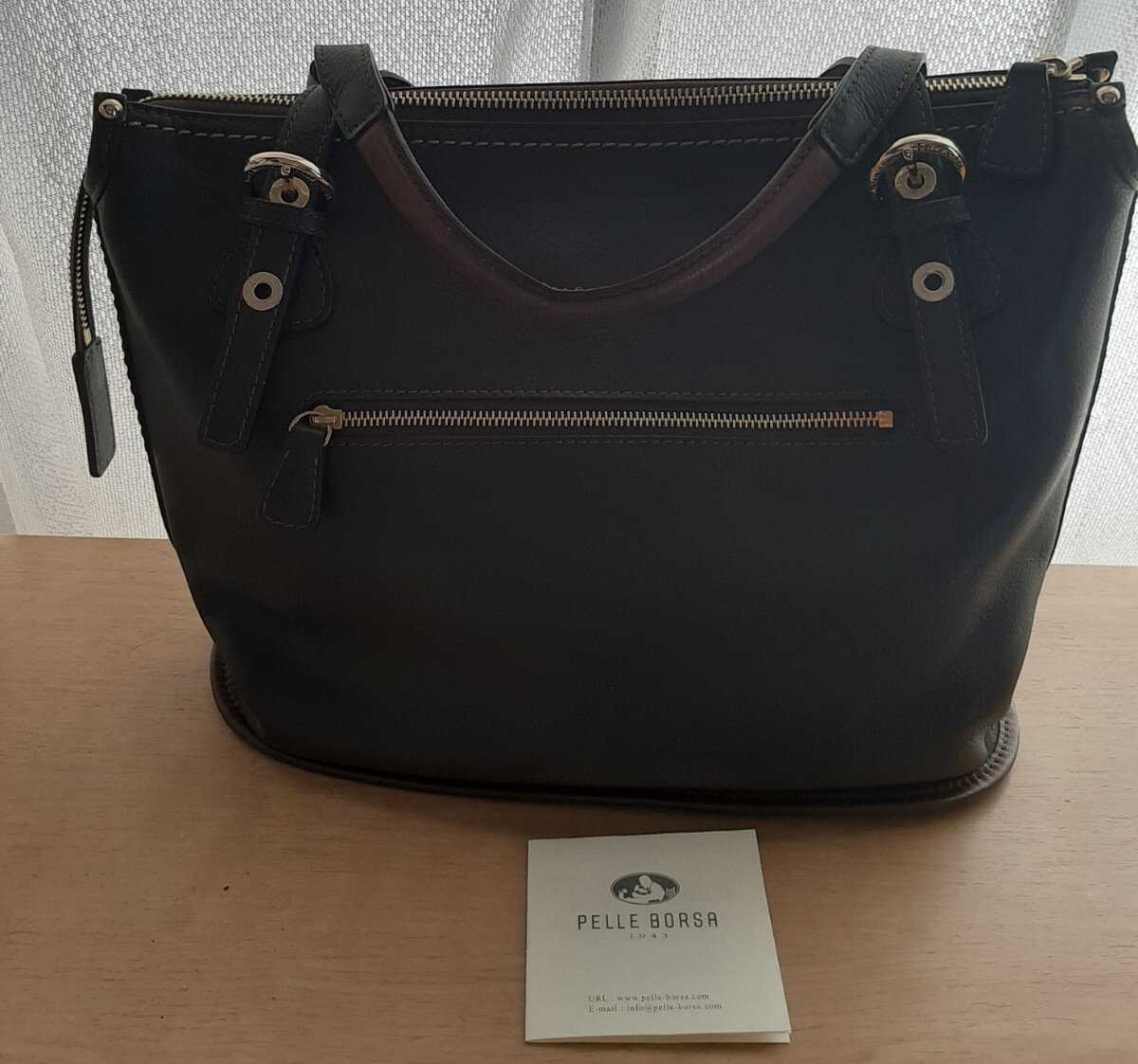 ★送料込★超美品!★ ペレボルサ【 PELLE BORSA 】のトートバッグ 肩掛けショルダーバッグ ★_画像2