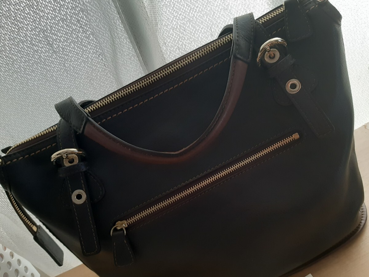 ★送料込★超美品!★ ペレボルサ【 PELLE BORSA 】のトートバッグ 肩掛けショルダーバッグ ★_画像3