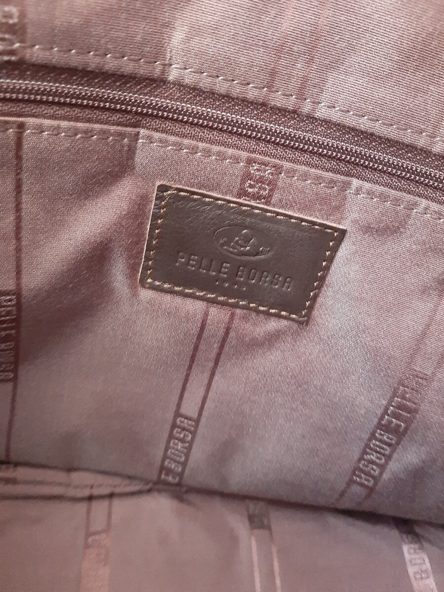 ★送料込★超美品!★ ペレボルサ【 PELLE BORSA 】のトートバッグ 肩掛けショルダーバッグ ★_画像6