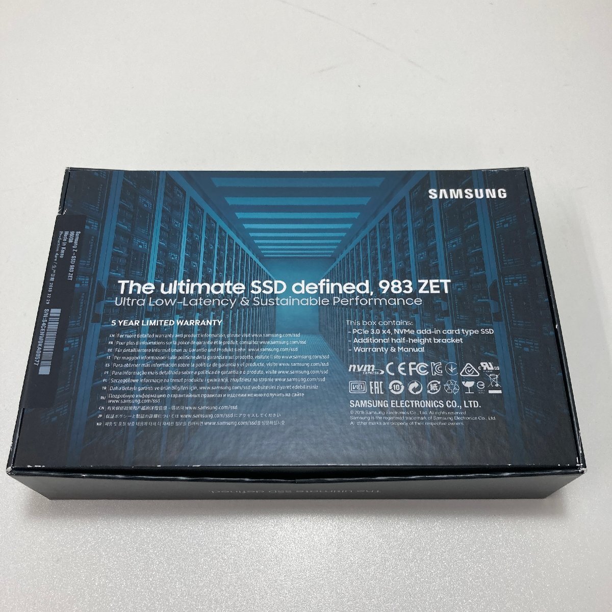 【新品】SAMSUNG 983 ZETシリーズ SSD 960GB/NVMe HHL インターフェイス 内蔵ソリッドステートドライブ V-NANDテクノロジー (MZ-PZA960B)_画像3