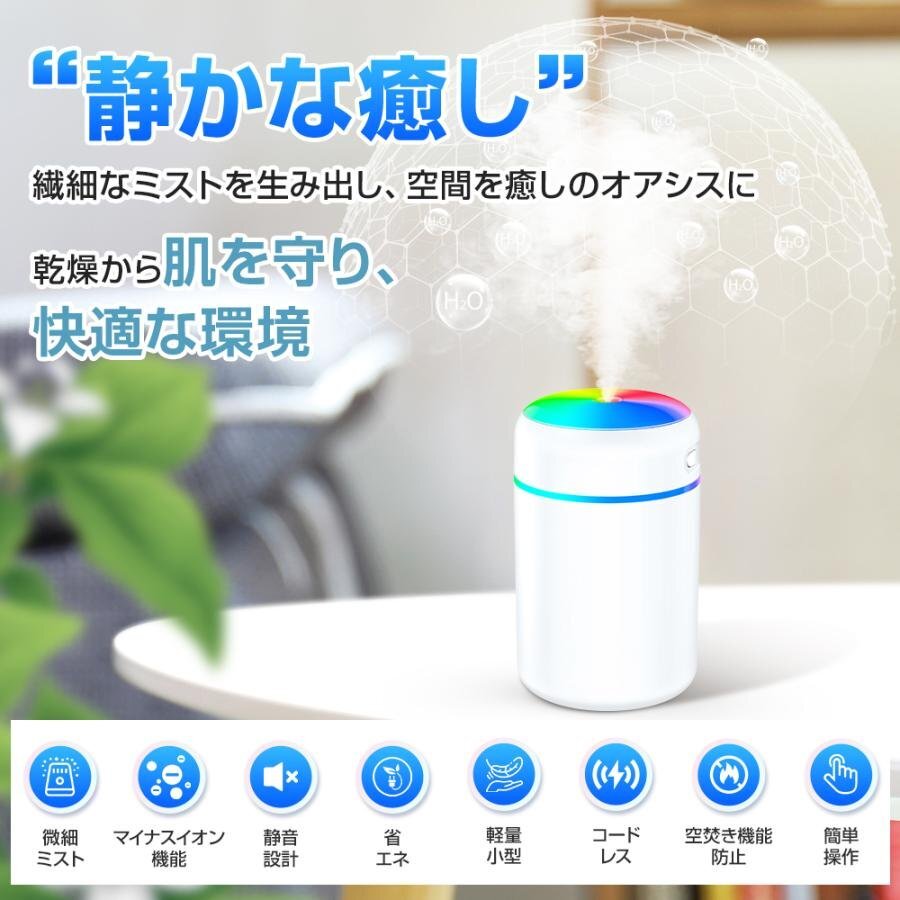  увлажнитель настольный увлажнитель Ultrasonic System маленький размер заряжающийся модный беспроводной отрицательный ион устранение бактерий c функцией очиститель воздуха пыльца меры следующий . соль элемент кислота вода соответствует 