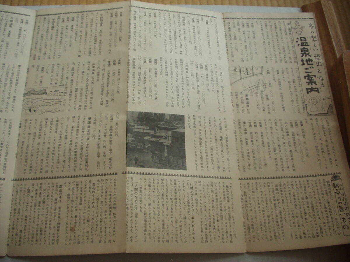 付録 最新版 全国旅行案内鉄道地図 昭和35年 面白倶楽部 温泉地 スキー・スケート_画像7