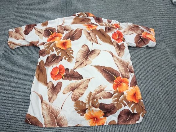 ★☆OCTOPUS ARMY　オクトパス アーミー レーヨンアロハシャツ メンズ　サイズ表記無し　L相当　少々難アリ☆★_画像2