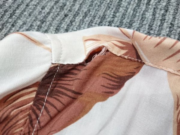 ★☆OCTOPUS ARMY　オクトパス アーミー レーヨンアロハシャツ メンズ　サイズ表記無し　L相当　少々難アリ☆★_画像5