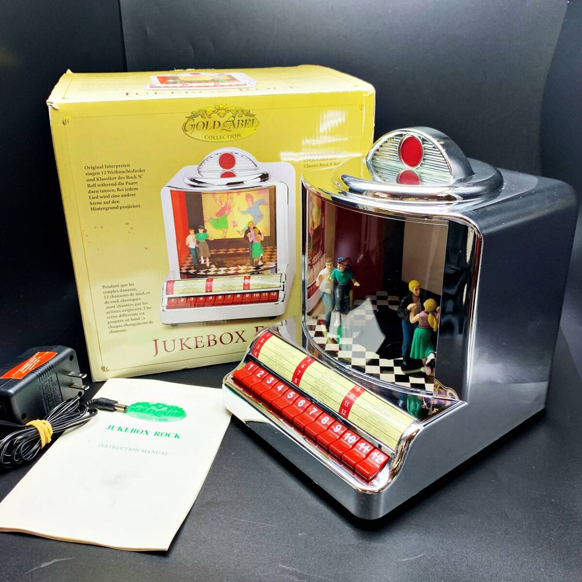 [ анимация есть редкость ] Mr. Рождество juke box блокировка Mr.Christmas JUKEBOX ROCK 12 искривление Gold этикетка эффект живого звука все ti-z