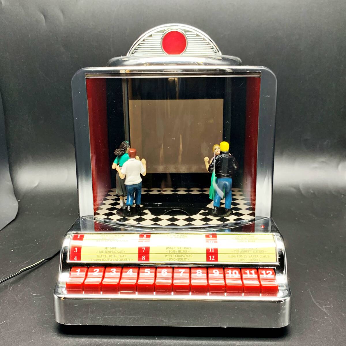 [ анимация есть редкость ] Mr. Рождество juke box блокировка Mr.Christmas JUKEBOX ROCK 12 искривление Gold этикетка эффект живого звука все ti-z