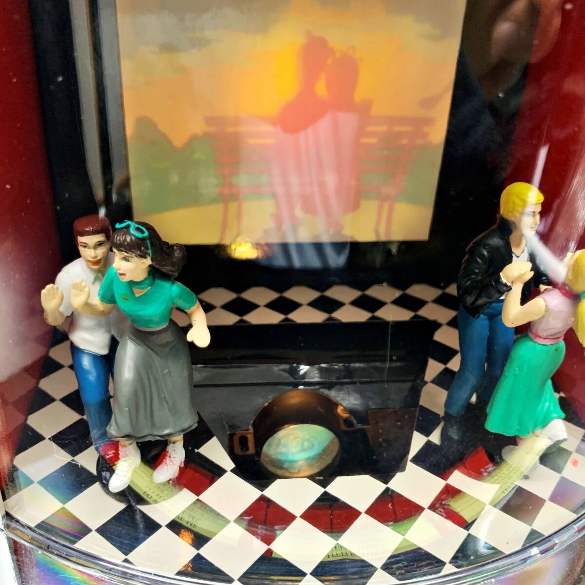 [ анимация есть редкость ] Mr. Рождество juke box блокировка Mr.Christmas JUKEBOX ROCK 12 искривление Gold этикетка эффект живого звука все ti-z