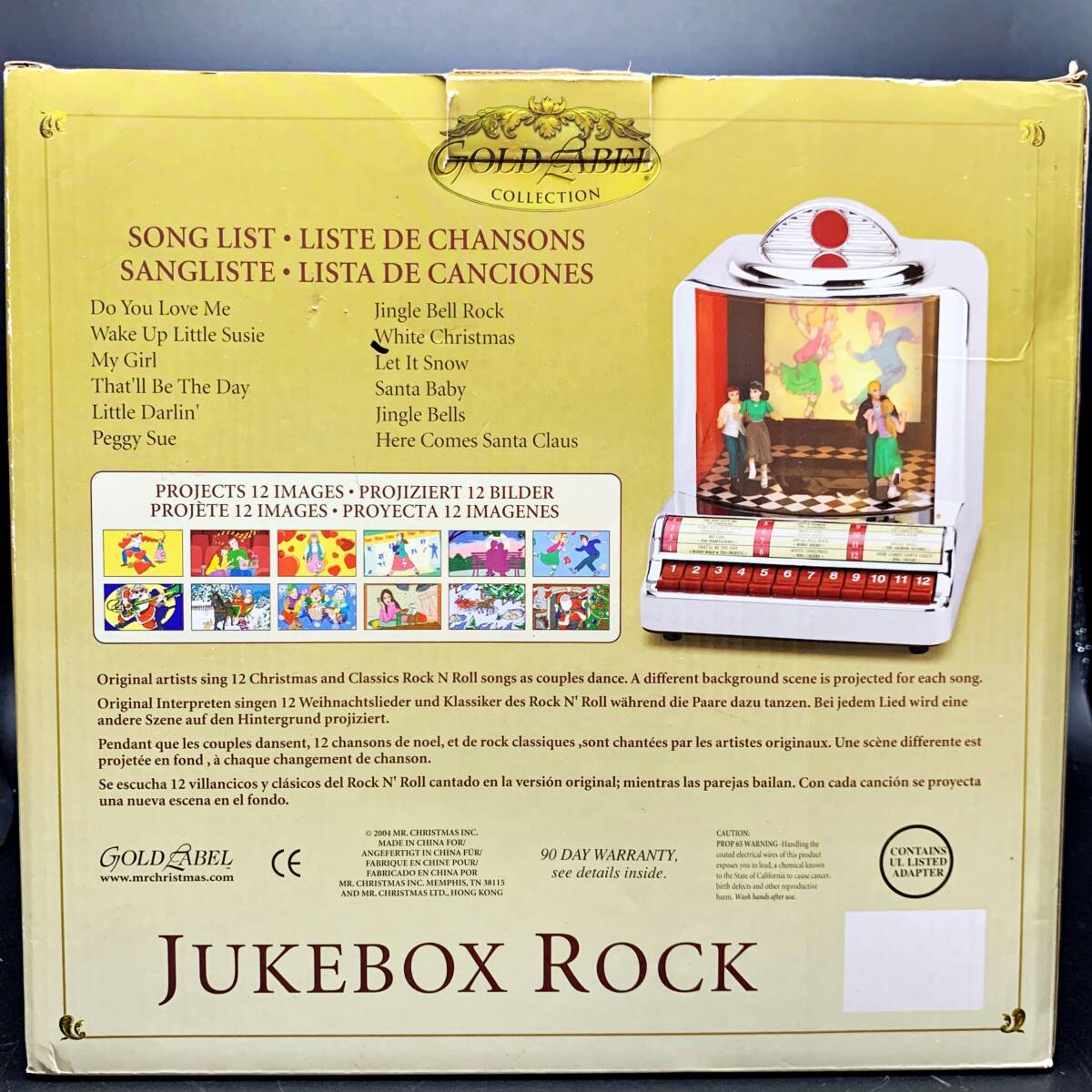[ анимация есть редкость ] Mr. Рождество juke box блокировка Mr.Christmas JUKEBOX ROCK 12 искривление Gold этикетка эффект живого звука все ti-z