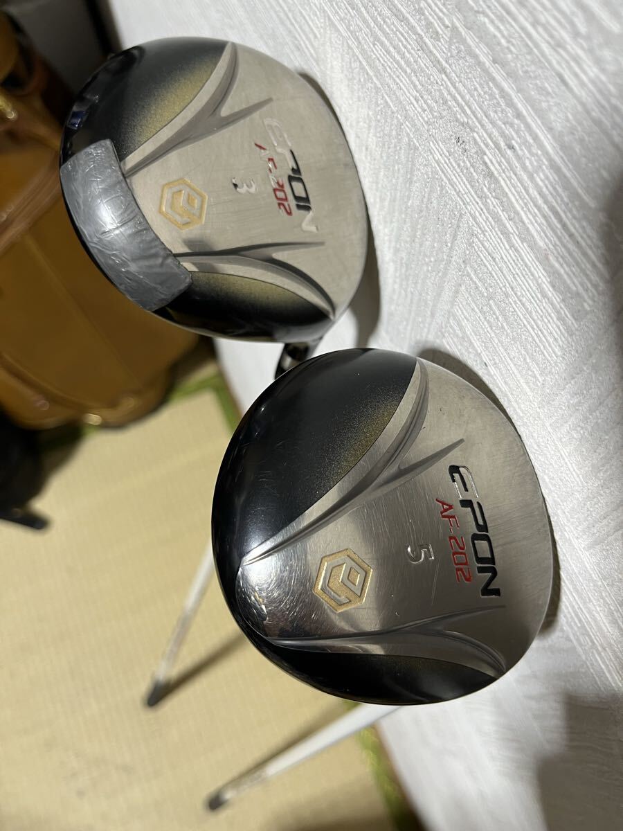 ぶっ飛び！エポン　EPON AF-202　3W&5Wフェアウェイウッド2本　R ぶっ飛び エポン EPON AF-202 3W&5Wフェアウェイウッド2本 R