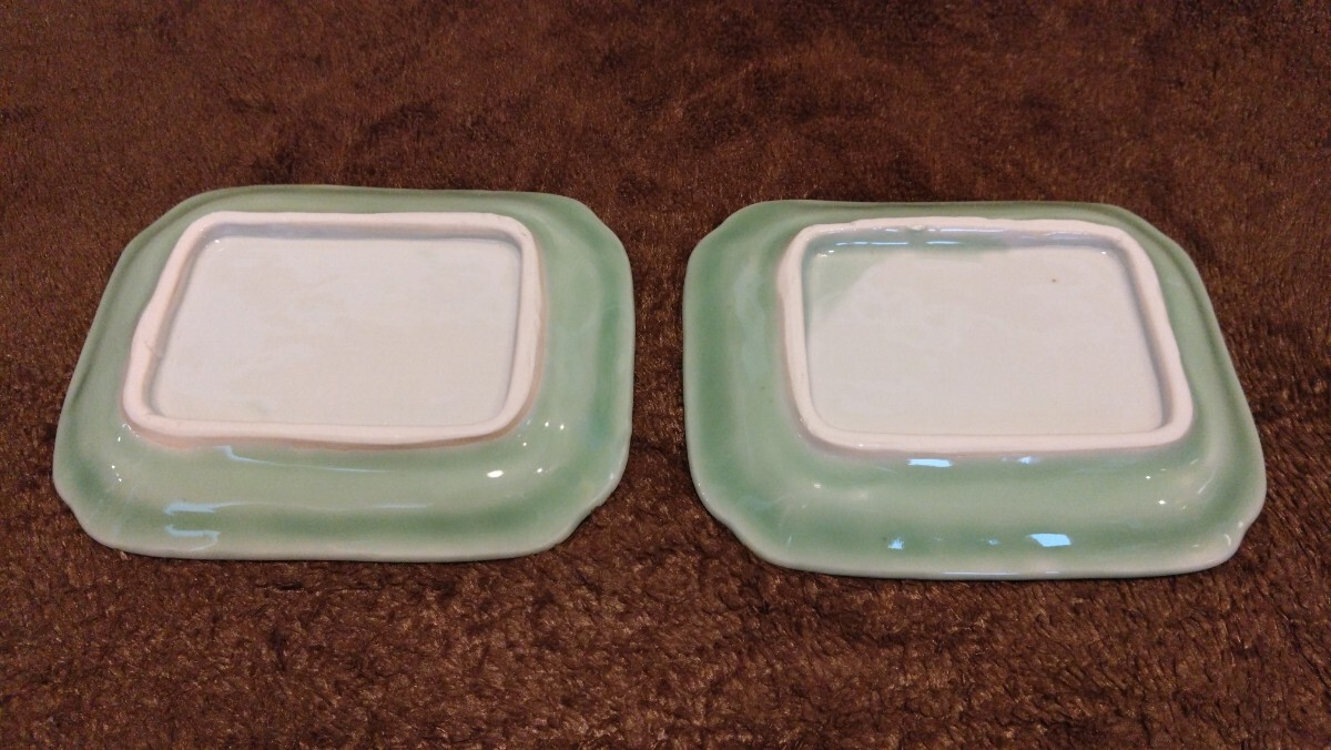 селадон Joseon Dynasty Joseon Dynasty селадон угол тарелка .. цветок. map поставка со склада 2 покупатель