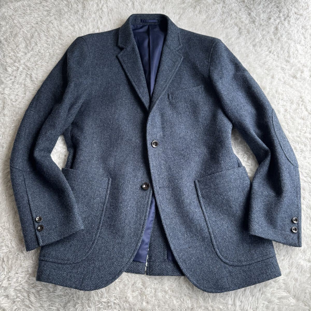 【着用数回の極美品】 J.PRESS MOON ツイード ウール ジャケット 裏地 ペイズリー柄 LL (L～XL)_画像2