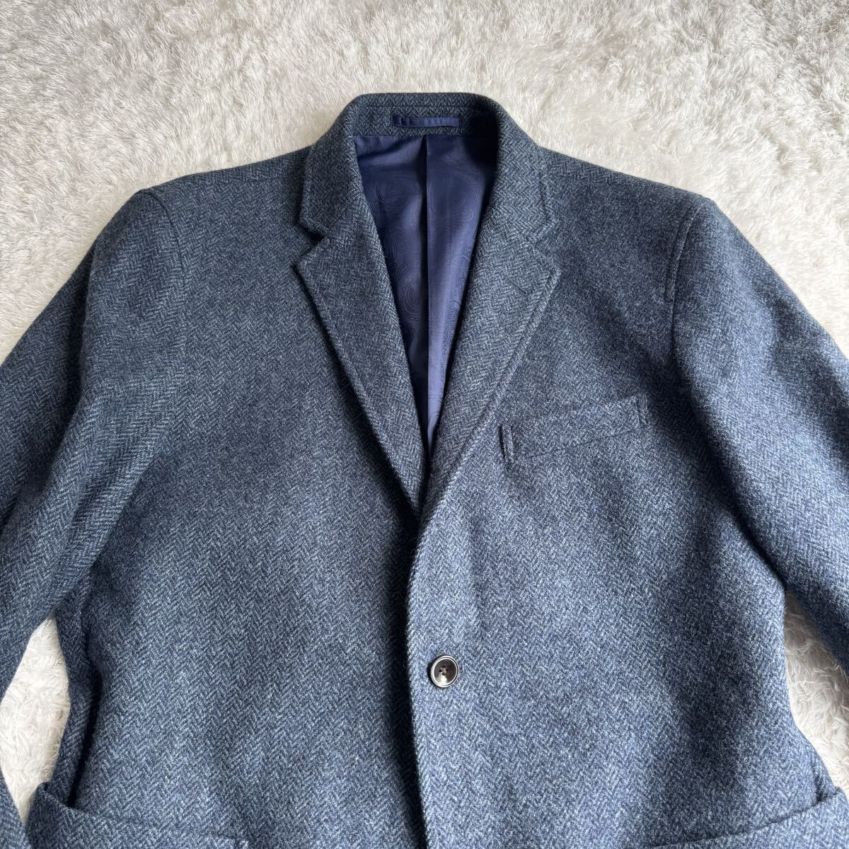 【着用数回の極美品】 J.PRESS MOON ツイード ウール ジャケット 裏地 ペイズリー柄 LL (L～XL)_画像3